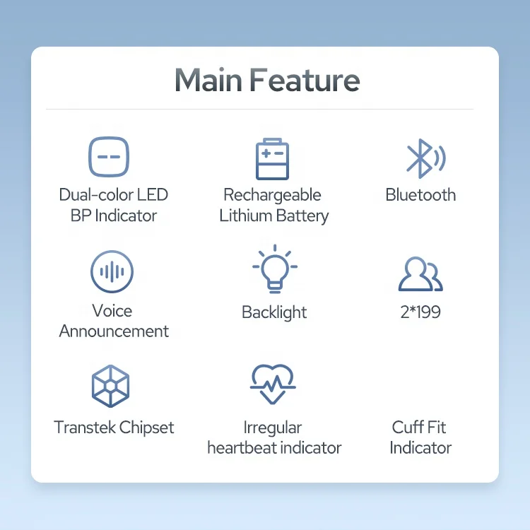 Wholesale voice function digital bp monitor BLOOD PRESSURE MONITOR from sphygmomanometer manufacturer TRANSTEK