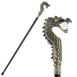 Fashion scepter Man Party Decorative Walking Cane Men Luxury Walking Stick Elegant Big dragon head crystal ball Handle wand