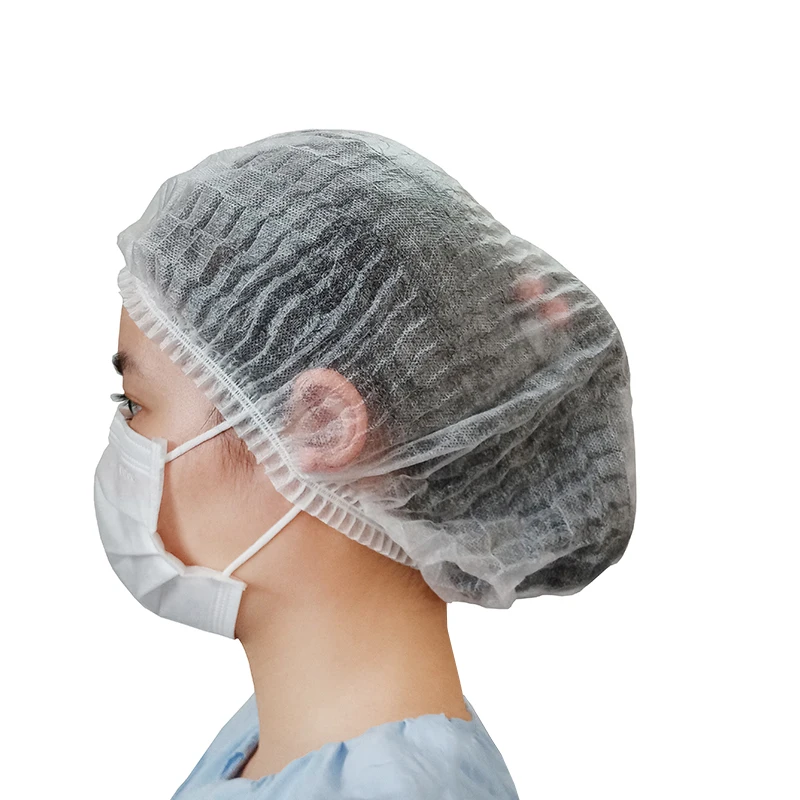 Одноразовые Bouffant шапки для волос Чистая Крышка 100 шт 21 дюймов Эластичные крышки