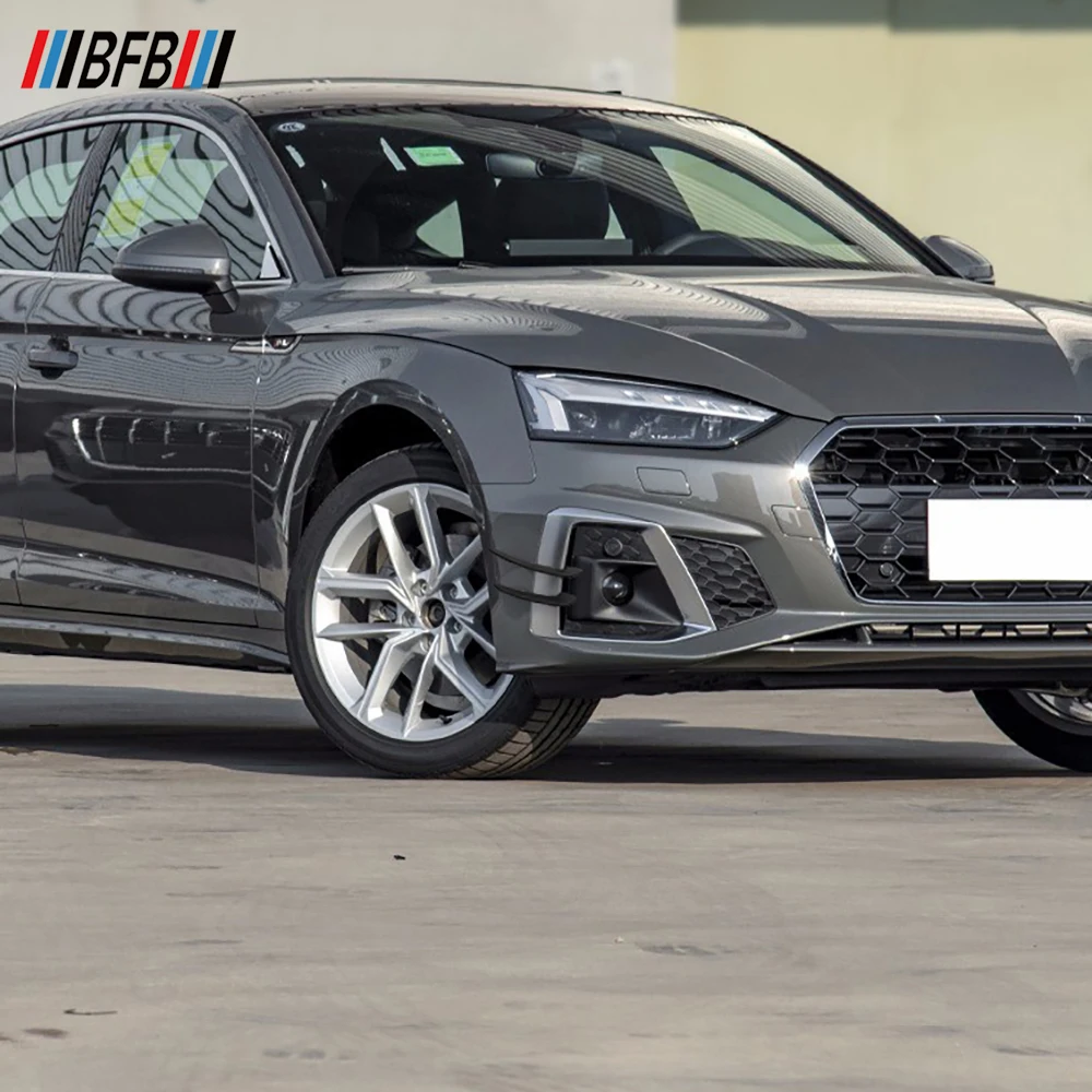 Боковые боковые сплиттеры из натурального углеродного волокна для 2023 Audi A5 S5