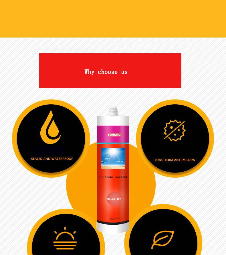 Manufacturer One-Part Neutral-Cure Rtv Weather Proofing Sealant Silicone Weatherproof Adhesives Sealant