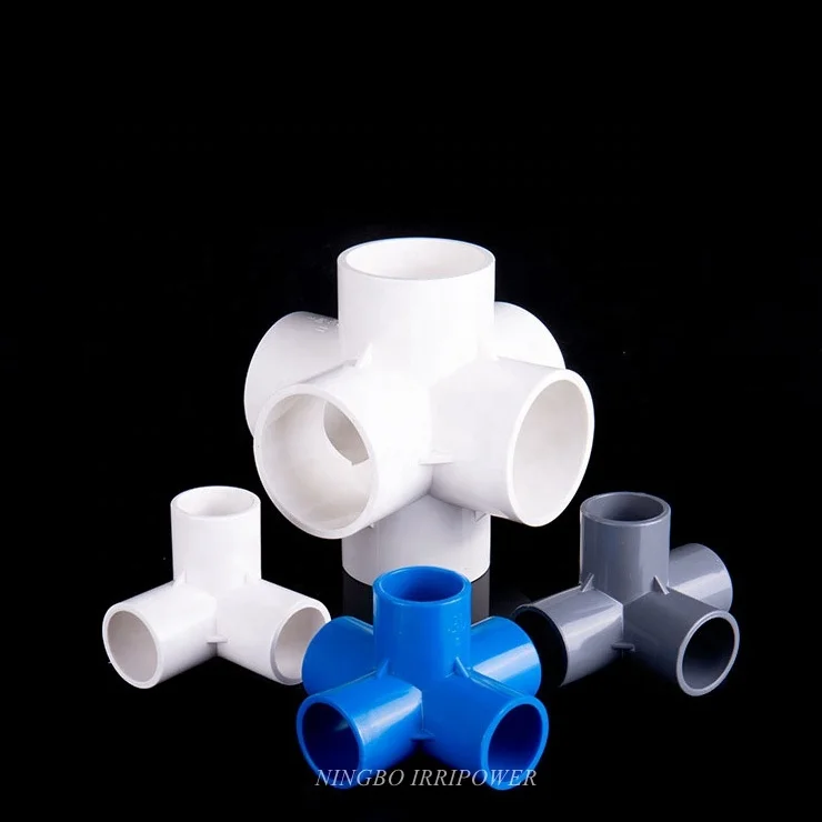 3 4 5 6 Way PVC Connector 20mm to 50mm Garden Watering Pipe Fittings Plastic Joints Home DIY Shelf Fittings