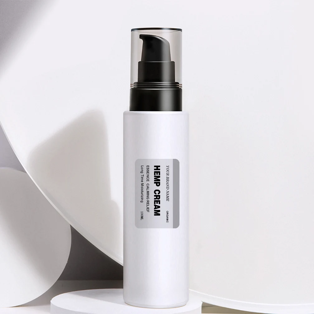 OEM Фирменная торговая марка, оптовая продажа, натуральный органический успокаивающий увлажняющий питательный крем КБР, Конопляный лосьон для лица и тела, крем из конопли