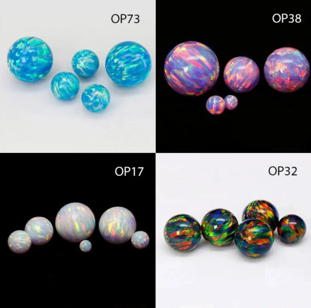 wholesale price Various Color Smooth Ball synthetic opal for jewelry