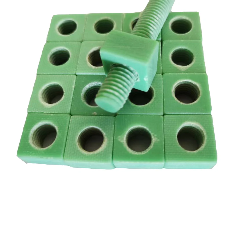 Insulating Epoxy Fiberglass Reinforced Plastic FRP FR4 FR5 G11 G10 Threaded Rod Screw Bolt and Nut