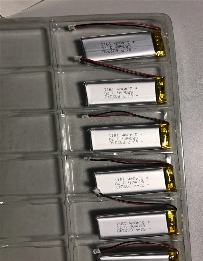 
Portable ultra thin rechargeable li ion battery 650mah polymer lithium battery electronic rechargeable soft pack lithium battery 