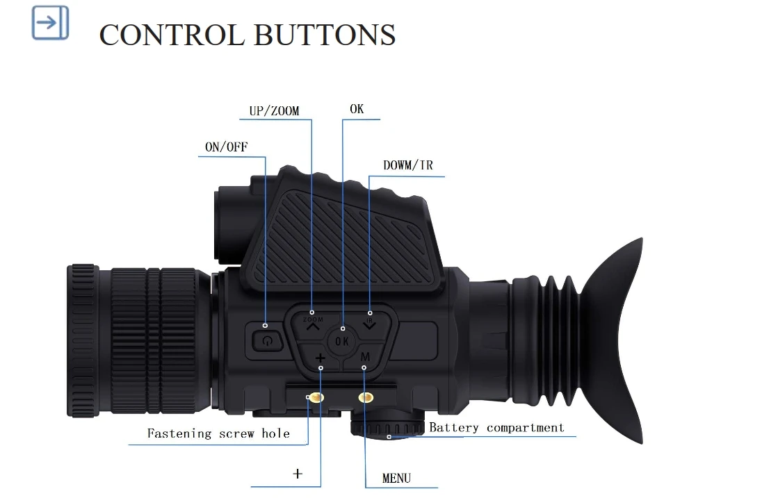 LKT06-35LRF  12um   640*512   35mm thermal monocular scope with Adjustable Color Palettes, 8X Digital Zoom