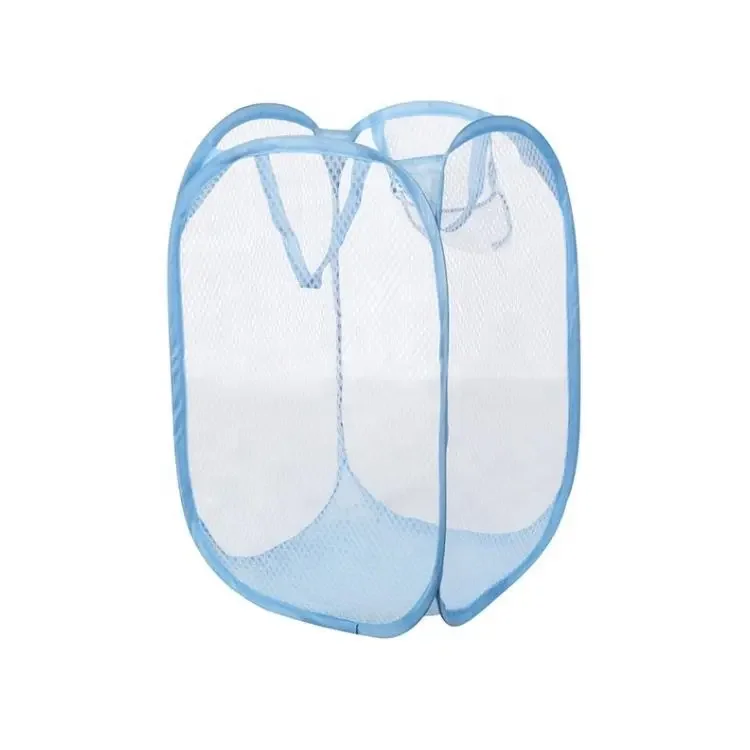 kids foldable laundry basket pop up dirty clothes linen laundry folding mesh storage basket hamper collapsible basket