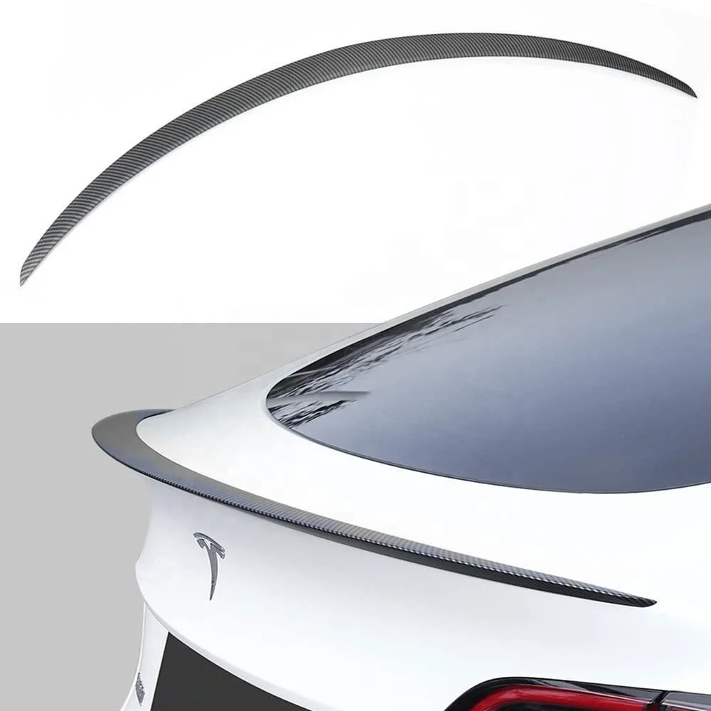 Evbase Model 3 /Y Real Matte Carbon Fiber Rear Spoiler For Tesla Model 3/Y Performance Spoiler Oem 2017-2022