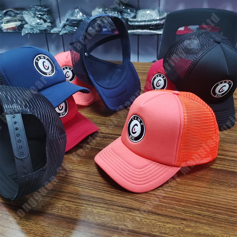 Высококачественная 5-панельная сетчатая шляпа Gorras, кепка для мужчин с вышивкой логотипа, кепки для дальнобойщика с нашивкой на заказ