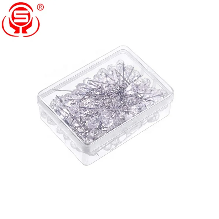 
400 Pieces Pearl Head Pins, Faux Crystal Rhinestone Head Pins Straight Head Floral Pins of 4 styles for Crafts Decoration 