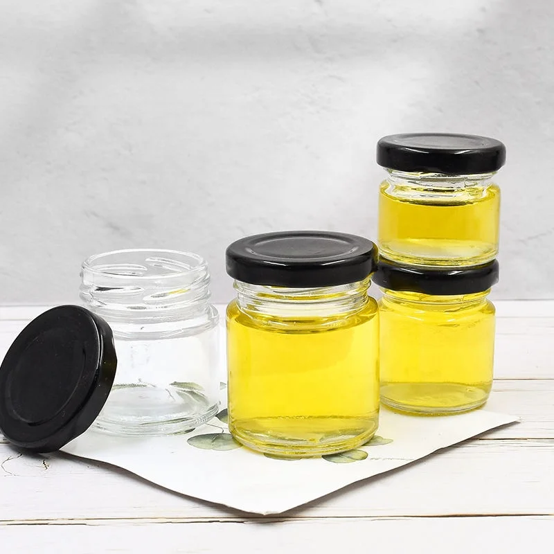 Premium 1 5oz Clear Mini Jam Glass Jar for Preserves and Gourmet Creations