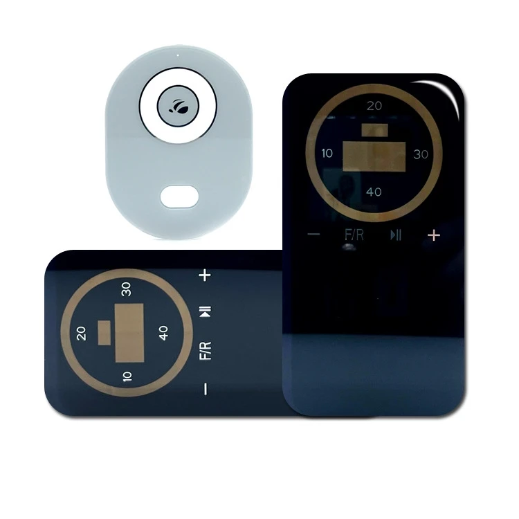 Electronic remote control window button tempered glass panel semi-transparent 2.5D polished