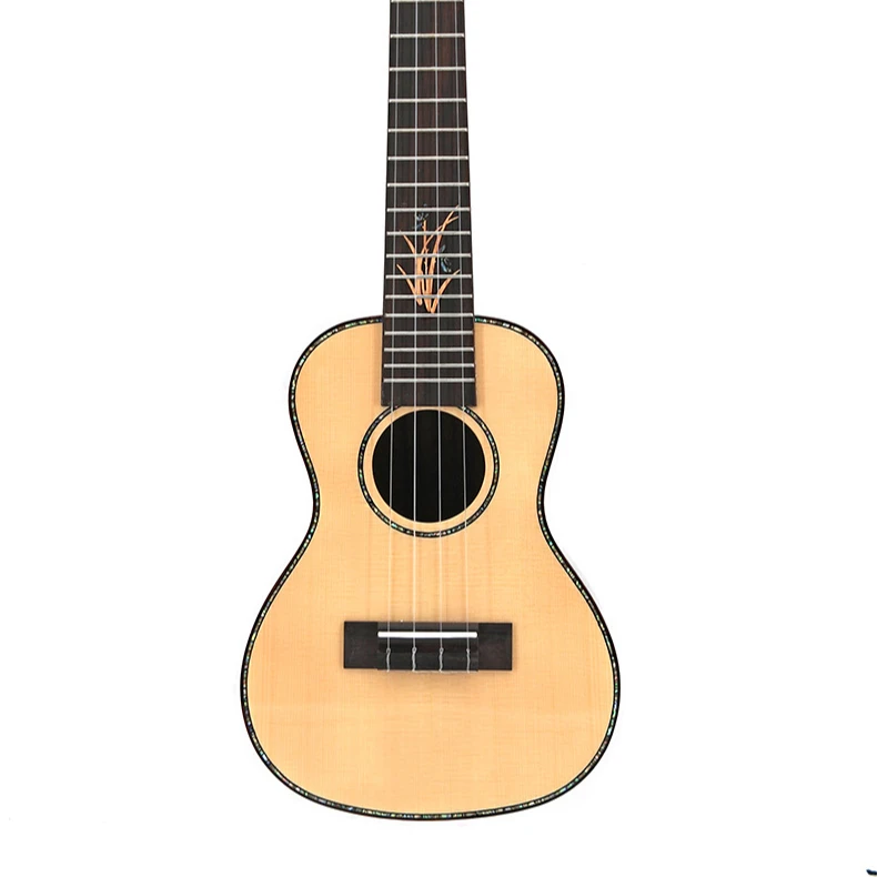 
Hot Sale Handmade 24 26 Inch Concert Ukulele Glossy Finishing Solid Top Engelmann Spruce Ukelele 