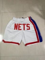 America USA 30 Teams Breathable High Quality Men Mesh Shorts Embroidered Pocket Basketball Shorts