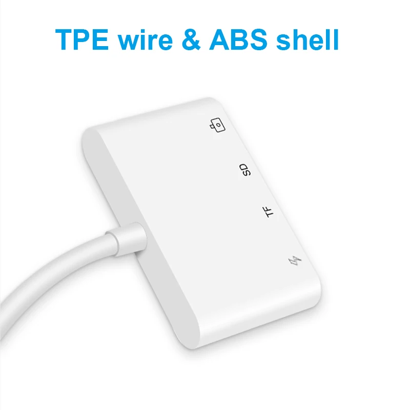 Оптовая продажа USB-кардридер с подсветкой 8 pin на USB OTG адаптер зарядным портом для iphone