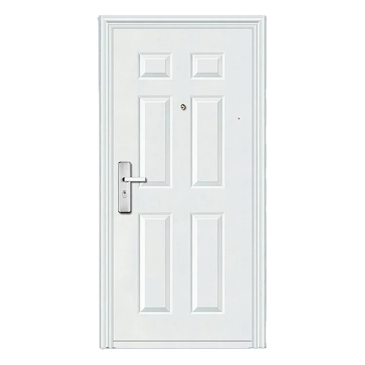 White Manufacturer Directly Sale Steel Security Door Entry Interal Metal Security Steel Door Exterior