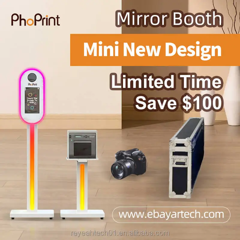 Ready To Ship Led Free Shipping Mk-150 Full Length Adjustable Mirror Photo Booth