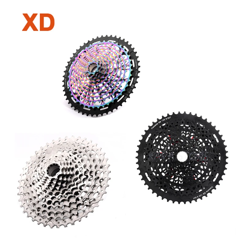 SUNSHINE Mountain Bike flywheel 11/12S 9-42/46/50T XD Ultra Light Cassette Black/Silver/Rainbow for XD SRAM MTB XD Bike Cassette