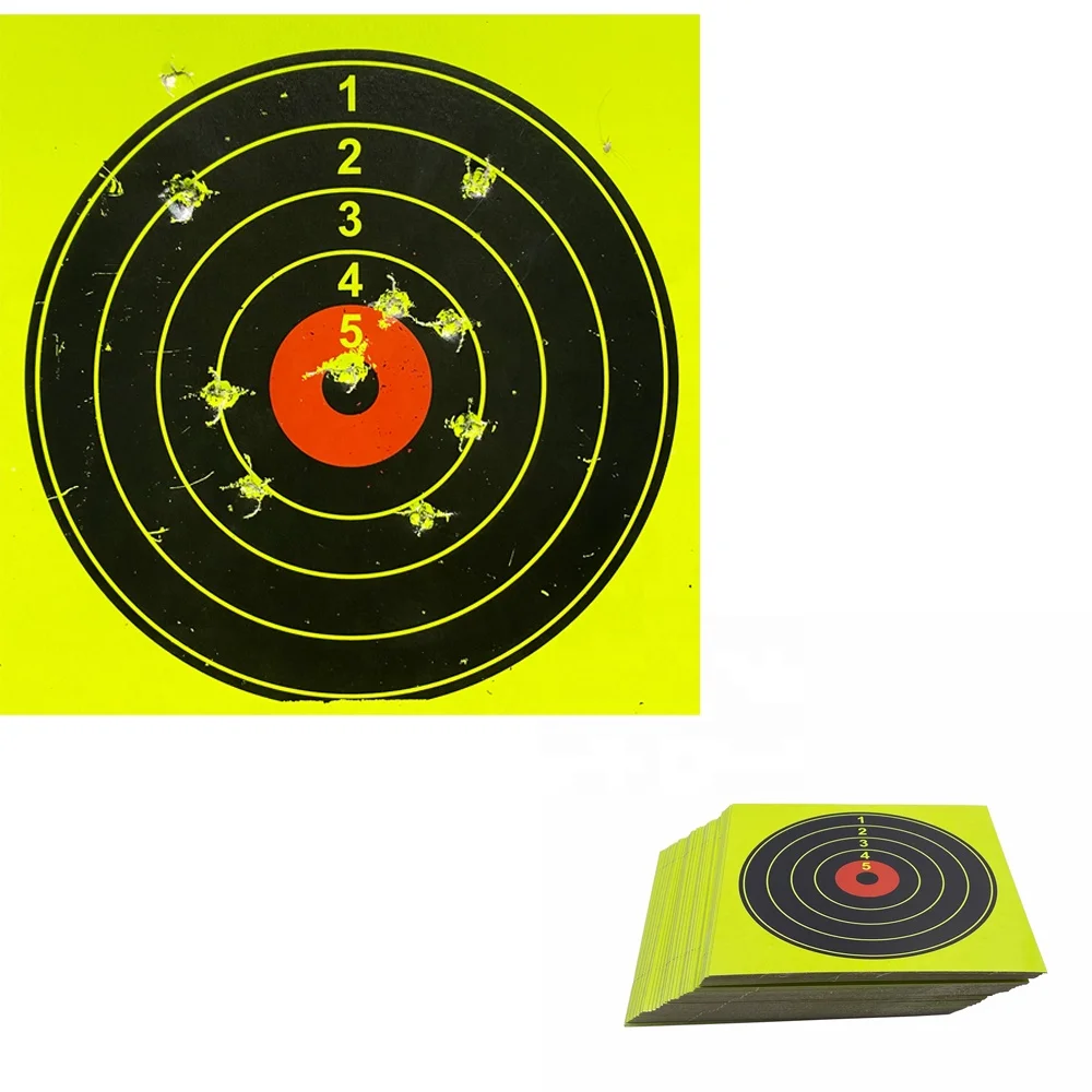 14*14cm No Adhesive Reactive Target See your shot instantly Splatter paper Shooting Target