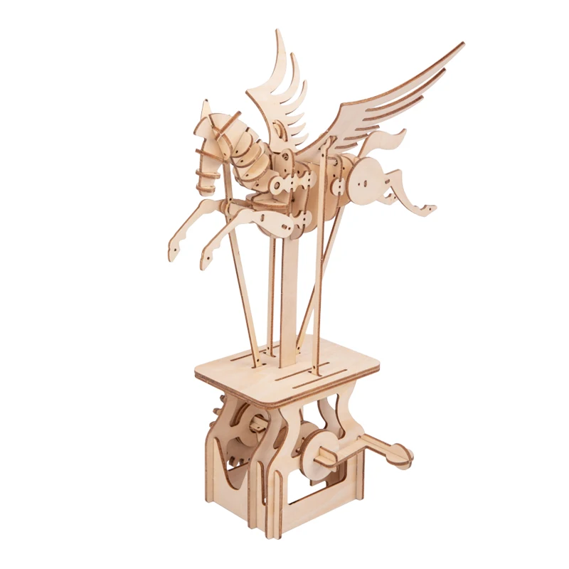 3D Puzzles DIY Wooden Adults to Build -Unique and Creative Wooden Knight Pegasus Models Kids Toys