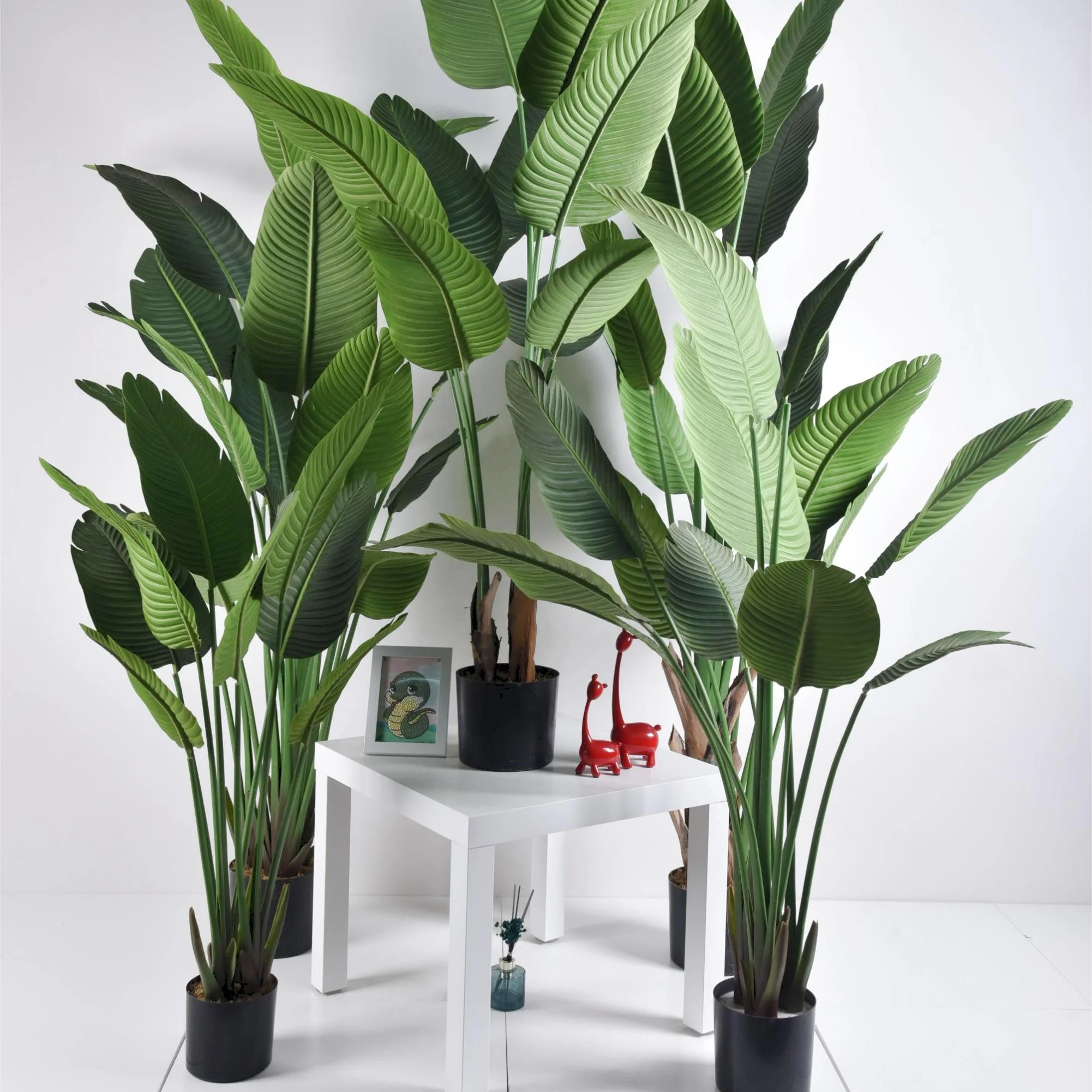 Распродажа подвесные садовые Искусственные Горшечные растения уличные длинные стебли искусственные лесные Musa basjoo