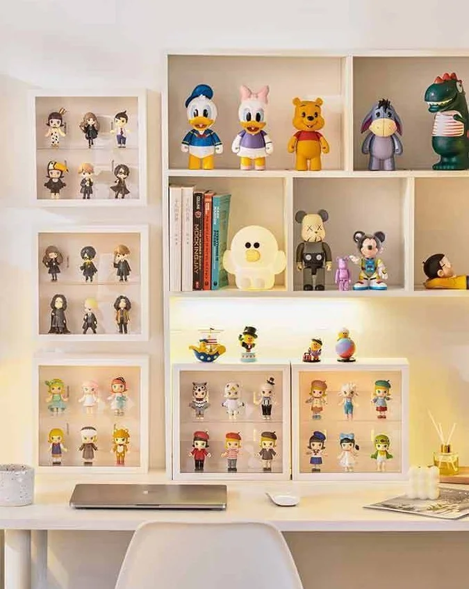 transparent  plastic toy display storage box