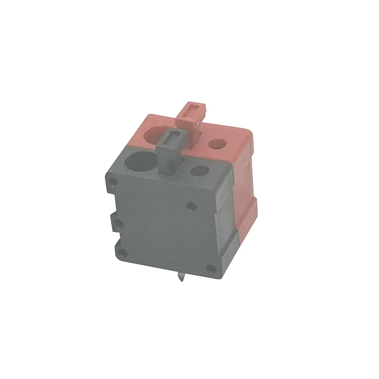 H246V 5.0mm Screwless Black Red pcb Spring Terminal Blocks Stitchable Pcb Block For Lighting