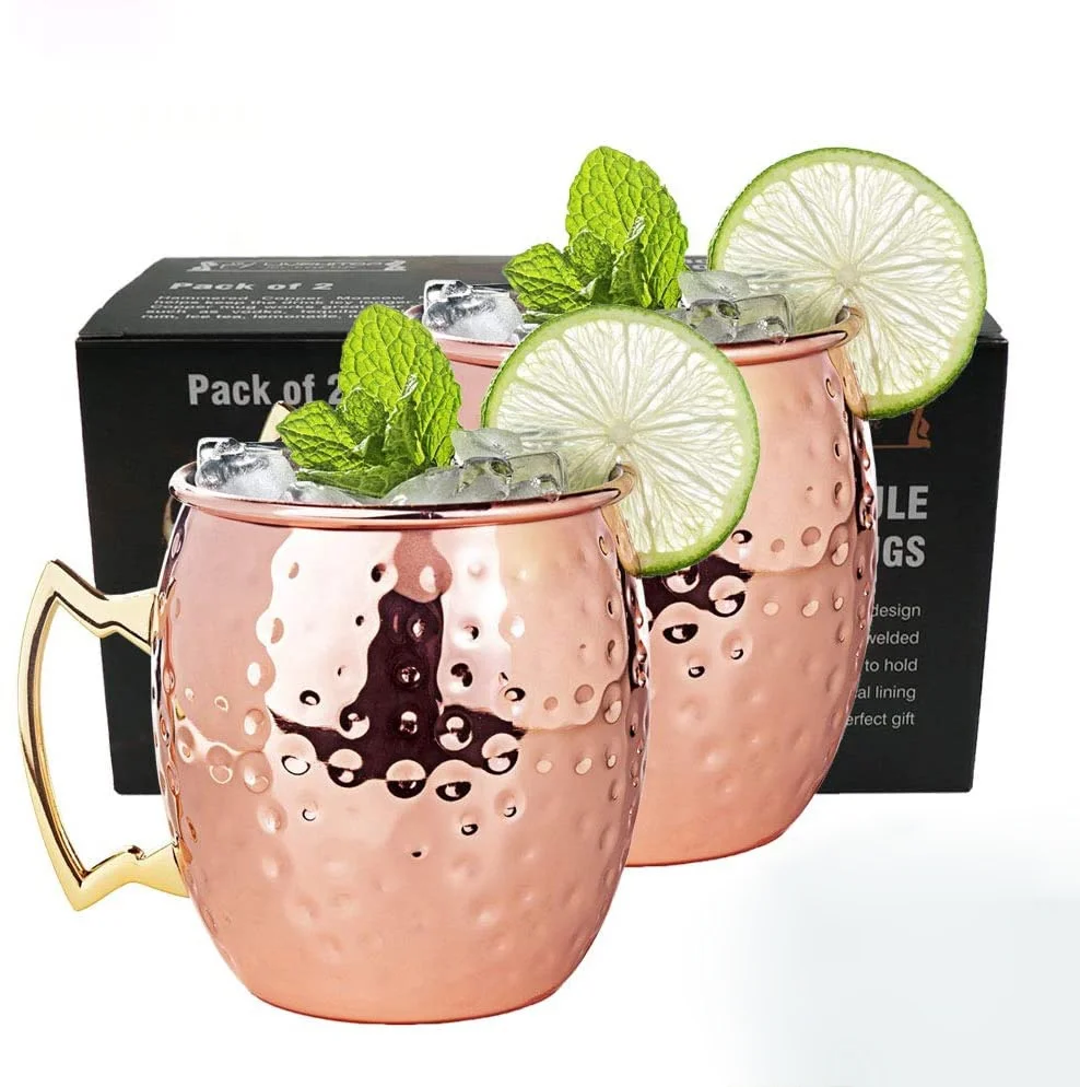 
Amazon Hot Selling Factory Wholesale coffee cup copper cup set moscow mule copper mugs set of 2 