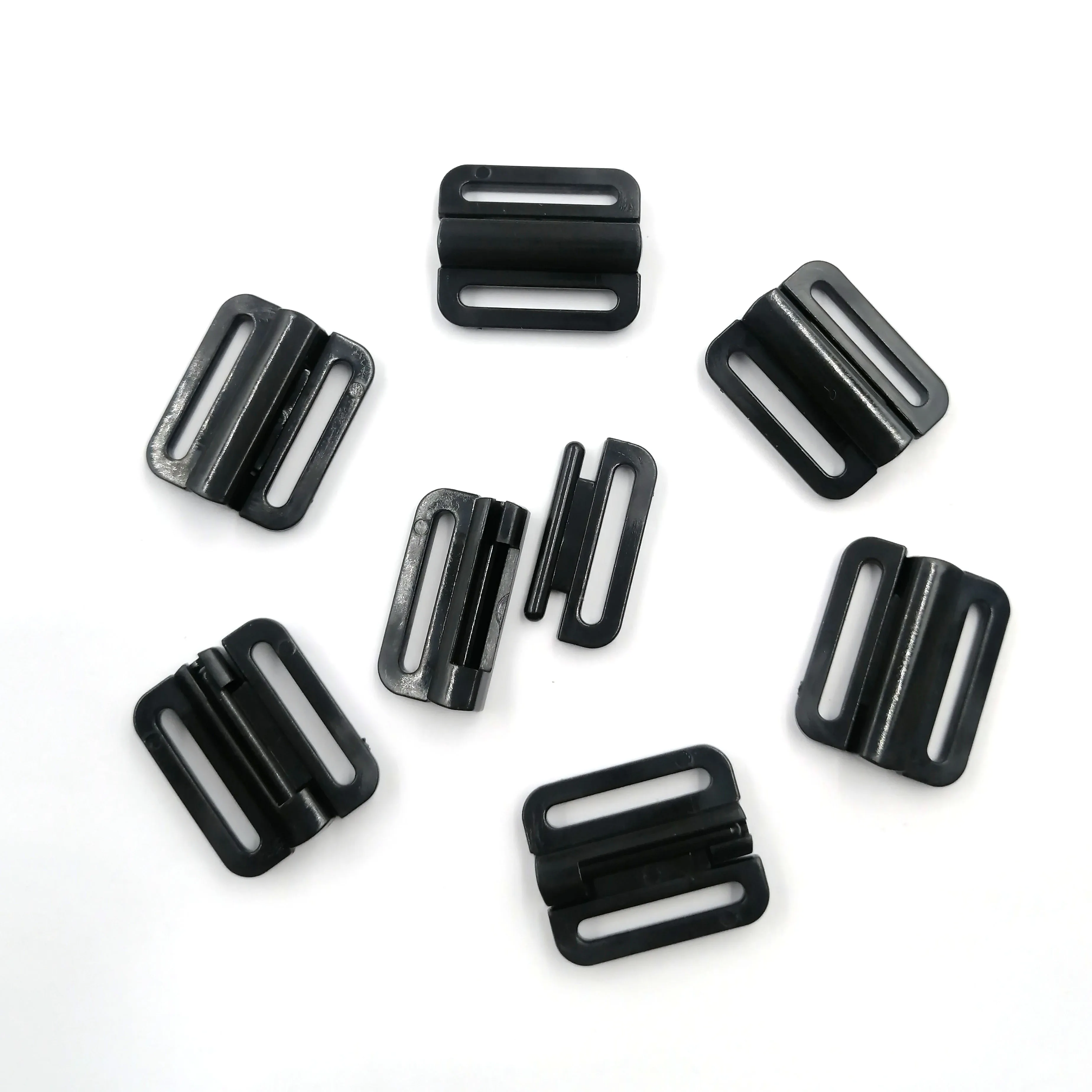 Factory Rectangle Bra Hook Clip Swimwear Lingerie Sewing Snap Bra Clasp Plastic Bra Closure Buckle