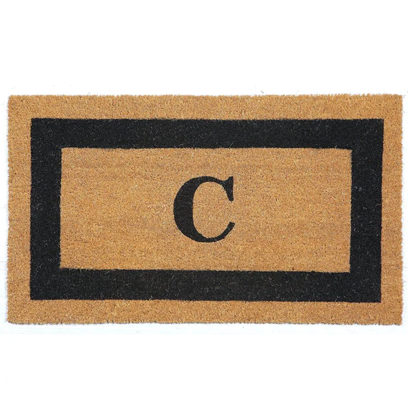 Monogram Family Name Initial Letter Welcome Door Rugs