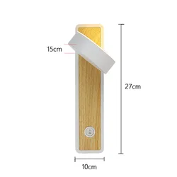 Factory Direct 350 Degree Rotating Bedside Bedroom Office Hotel Rotary Led Wall Light Lamp Lights With Switch
