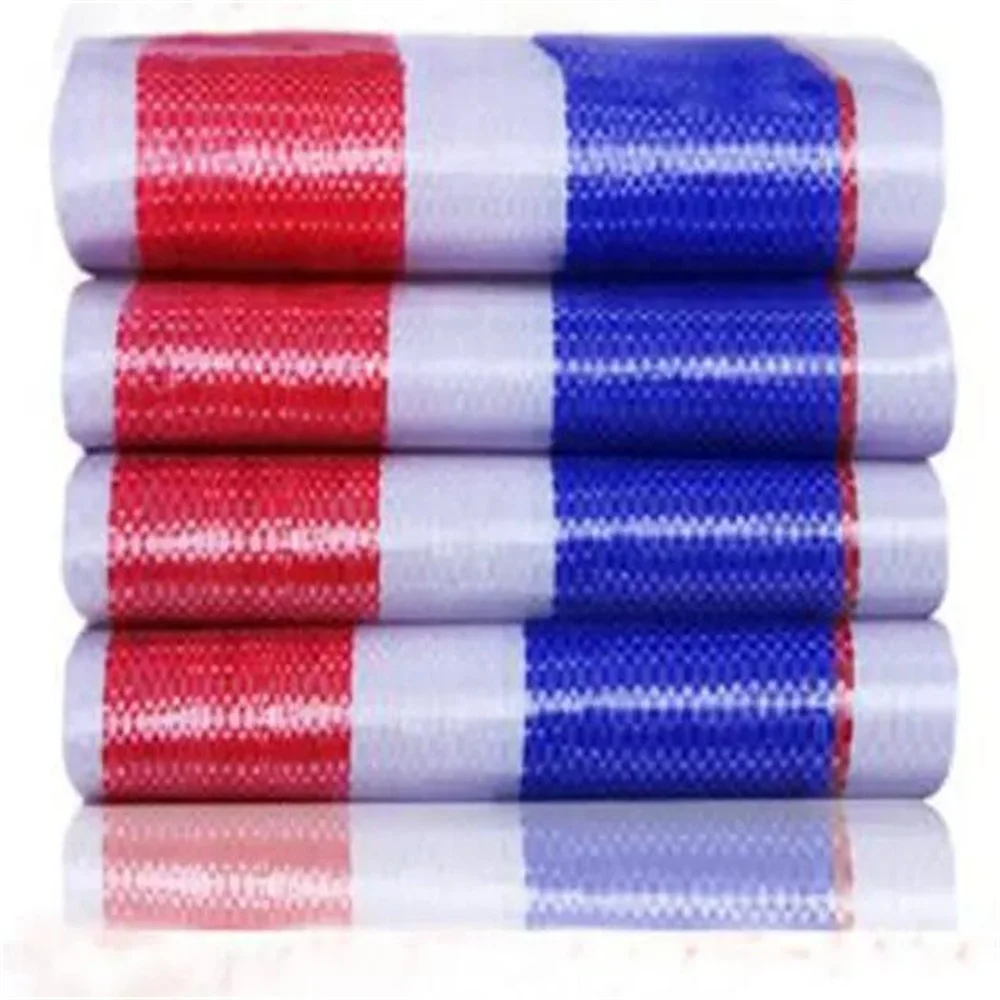 blue white red stripes tarp plastic tarpaulin pe tarpaulin roofing cover waterproof pe mulch striped pe stripes tarpaulin