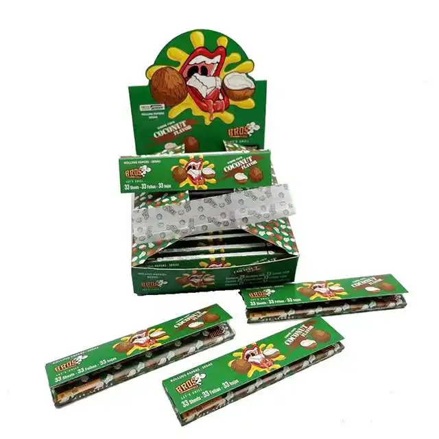 best quality  bros rice strawberry flavor paper  cigarette rolling papers flavour custom for smoking  OEM
