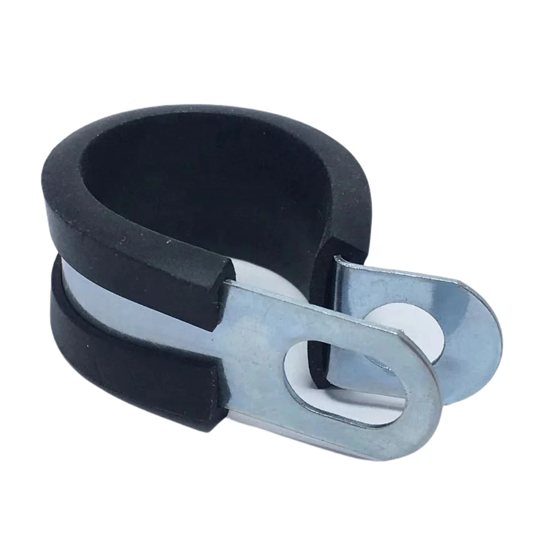 Rubber Lined R Type Cushioned Clips Fixing Hose Clamp cable clamps rubber lined clip