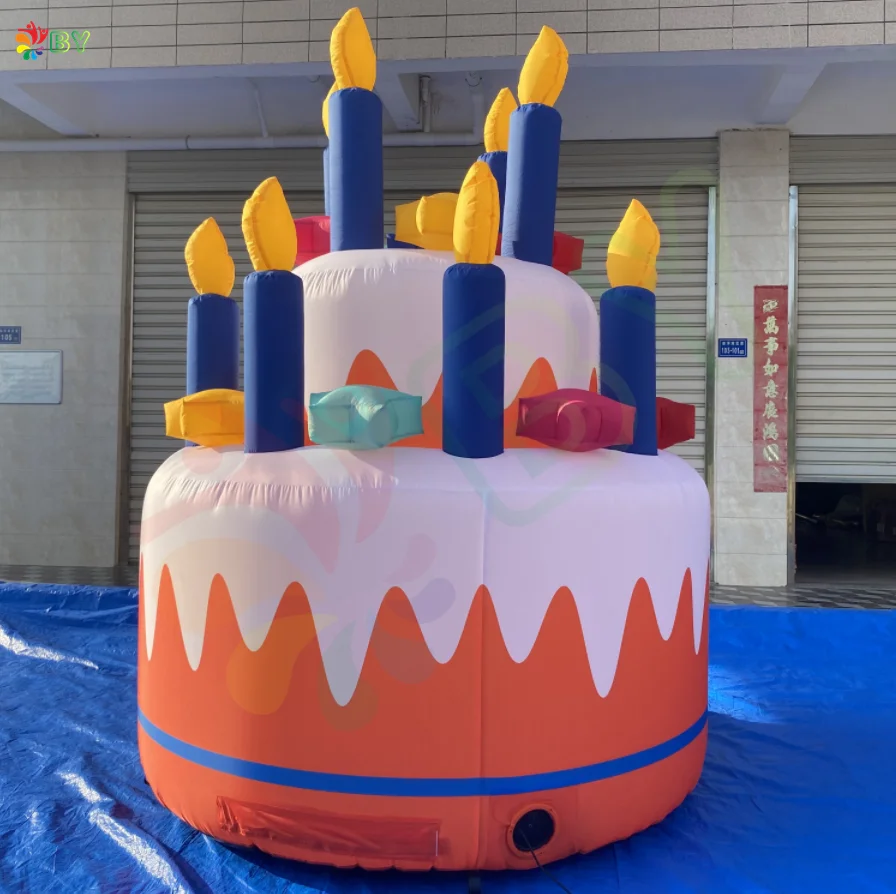 BOYAN Giant 10ft Inflatable Birthday Cake Balloon for Party
