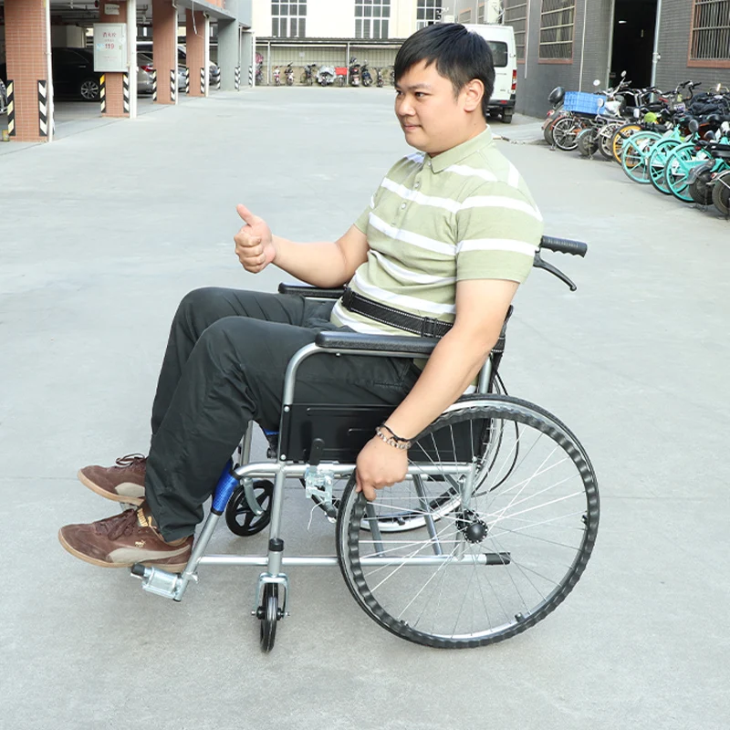 Factory Direct Sale Aluminum Alloy Lightweight Portable Folding Manual Wheelchair for Disability