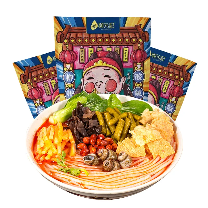 
 Liuzhou Luosifen рисовая лапша, Китайская горячая и клейкая кислая рисовая мука, знаменитость, омбинация, сухая рисовая лапша  