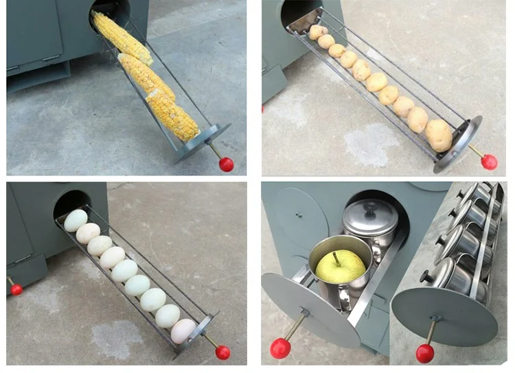 Commercial Firewood Baked Sweet Potato Oven Corn Roasting Machine/Fresh Maize Cob Pear Roaster Furnace