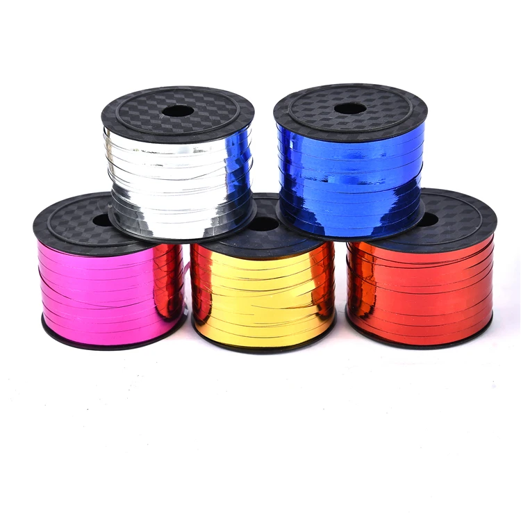 Wholesale Free Sample Balloon Strap Metal Roll Curling Ribbon Decoration Gift Wrapping Ribbon
