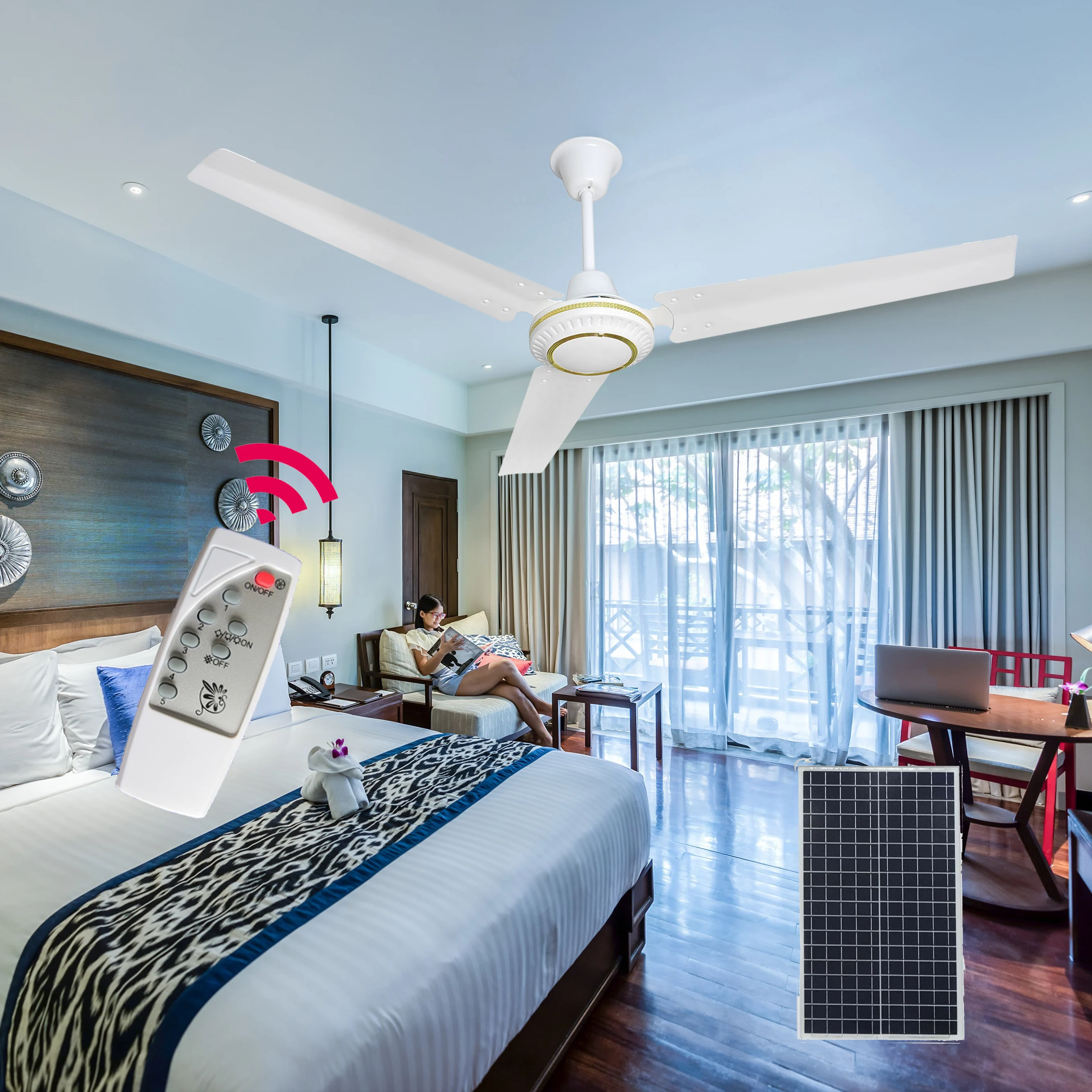 Motor 12V Ceiling Fan 56 Inch National with Remote Control  Industrial BLDC Full Copper 12 Metal DC Brush Motor 45