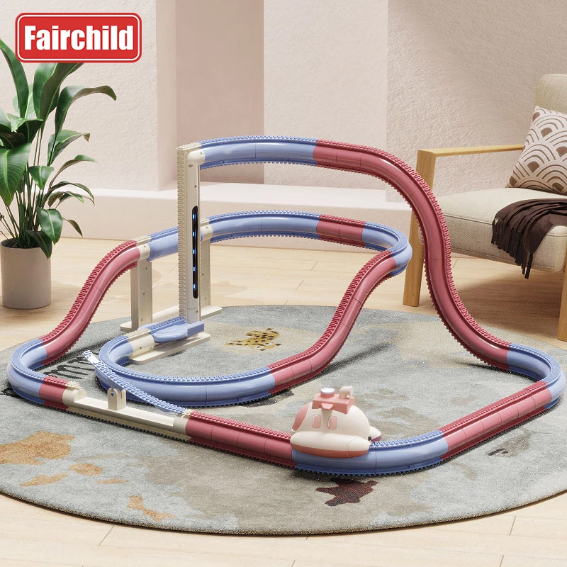 Hot Track Car Toys Slot Toys Steamship Adventure Race Track Puzzle Challenge Orbit Adventure Spaceship Rail toys For Kids