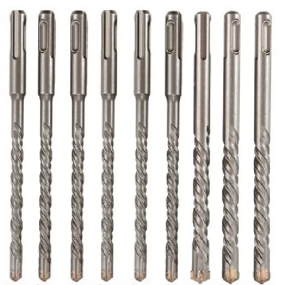 160mm 5-16mm Diameter 7 pcs Cross Bit SDS-plus Rotary Hammer Bit Suitable for perforated stone and brick walls. concrete drill