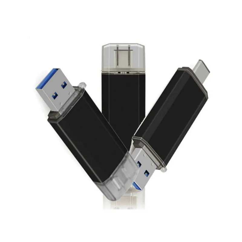 High quality USB 2.0  and 3.0 2in1 type-C usb flash drive pendrive 8gb 16gb 32gb 64gb 128gb 256gb
