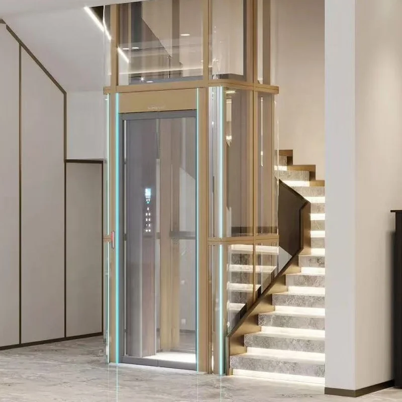 Contemporary Design Domestic Elevator in Capsule Style
