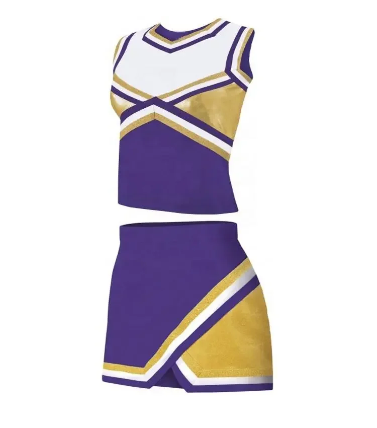 Wholesale Custom Logo Cheer Outfit Dance Uniforms Costume Performance Patched Color Cheerleading Uniforms