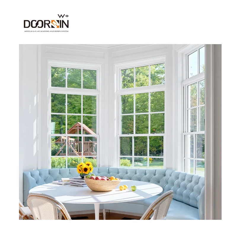 Самые популярные современные створчатые окна с двойным стеклом ветрозащитный энергосберегающий деревянный сетчатый садовый эркер