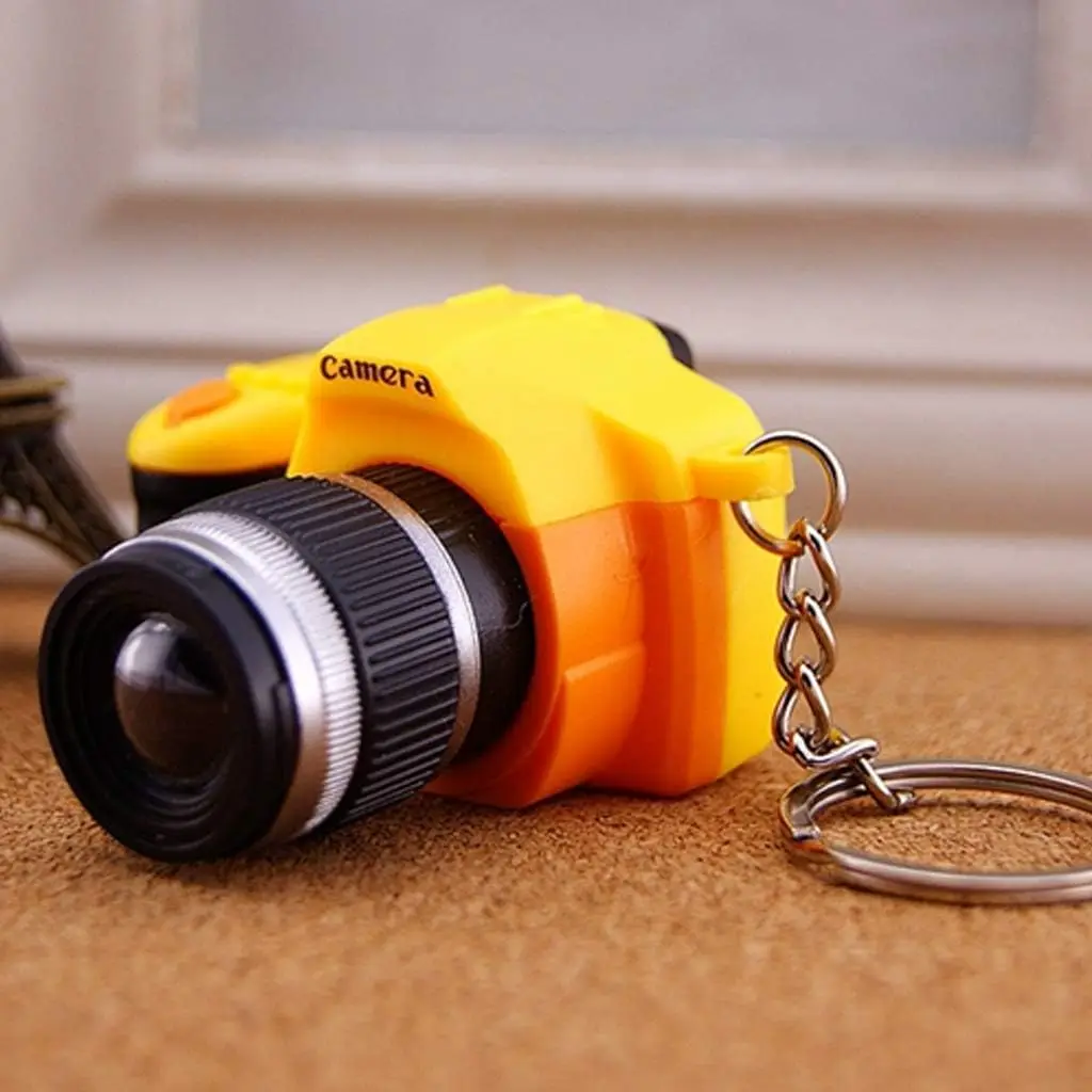 Mini Camera LED Keychain Flashlight, Ultra Bright Key Ring Light Torch, Batteries Included