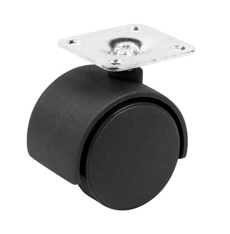 1.5 inch 40mm Swivel Casters Twin Wheels with Plate Carpet Castors Table Leg