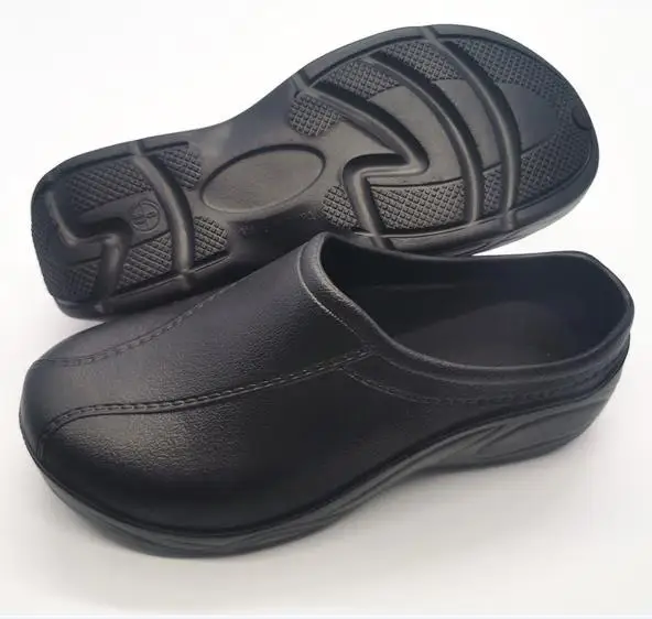 New Waterproof Food Workshop Work Shoes Black Kitchen Shoes Clogs Cook shoes for men women